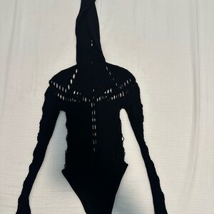 Black bodysuit with cut out